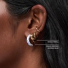 image:imageAna Luisa Giulia Huggie Hoop Earrings for Women  Hypoallergenic WaterResistant TarnishFree Chunky Earrings for Women  14K Gold Plated amp Silver Rhodium Plated Hoops  Small Medium amp Large SizeMarble BlueMedium