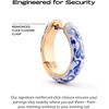 image:imageAna Luisa Giulia Huggie Hoop Earrings for Women  Hypoallergenic WaterResistant TarnishFree Chunky Earrings for Women  14K Gold Plated amp Silver Rhodium Plated Hoops  Small Medium amp Large SizeMarble BlueMedium