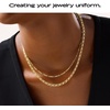 image:imageAna Luisa Jewelry Gold Chain Necklaces for Women  14K Gold Plated Dainty Necklaces for Layering and Daily Wear  Hypoallergenic WaterResistant Jewelry  Flower Heart Chain Assorted StylesChunky  Gold