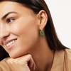 image:imageAna Luisa Sage Drop Earrings for Women  14K Gold Plated and Silver Two Tone Dangle Hoops Assorted Styles  Small Gold Double Hoop Earrings  Lightweight Hypoallergenic TarnishFree JewelryGreen Stone