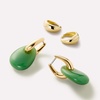 image:imageAna Luisa Sage Drop Earrings for Women  14K Gold Plated and Silver Two Tone Dangle Hoops Assorted Styles  Small Gold Double Hoop Earrings  Lightweight Hypoallergenic TarnishFree JewelryGreen Stone