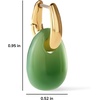 image:imageAna Luisa Sage Drop Earrings for Women  14K Gold Plated and Silver Two Tone Dangle Hoops Assorted Styles  Small Gold Double Hoop Earrings  Lightweight Hypoallergenic TarnishFree JewelryGreen Stone
