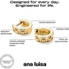 image:imageAna Luisa Eden Huggie Hoop Earrings  Chunky 14K Gold Plated amp Silver Rhodium Plated with Cubic Zirconia amp Stainless Steel Posts  Hypoallergenic WaterResistant TarnishFree Hoops for Daily WearGoldMini