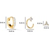 image:imageAna Luisa Small Gold Earring Set 3 pairs  14K Gold Plated With Cubic Zirconia Earrings  Hypoallergenic WaterResistant TarnishFree Jewelry  Dainty Huggie Hoops amp Stud Earrings for Daily WearEverday Bundle