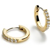 image:imageAna Luisa Trendy Huggie Hoop Earrings for Women  14K Gold Plated or Sterling Silver Hoop Earrings  Small Dainty Hypoallergenic WaterResistant TarnishFree Hoops  Jewelry Perfect for StackingGold Pave