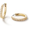 image:imageAna Luisa Trendy Huggie Hoop Earrings for Women  14K Gold Plated or Sterling Silver Hoop Earrings  Small Dainty Hypoallergenic WaterResistant TarnishFree Hoops  Jewelry Perfect for StackingGold Pave