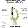 image:imageAna Luisa Trendy Huggie Hoop Earrings for Women  14K Gold Plated or Sterling Silver Hoop Earrings  Small Dainty Hypoallergenic WaterResistant TarnishFree Hoops  Jewelry Perfect for StackingGold Pave