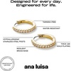 image:imageAna Luisa Trendy Huggie Hoop Earrings for Women  14K Gold Plated or Sterling Silver Hoop Earrings  Small Dainty Hypoallergenic WaterResistant TarnishFree Hoops  Jewelry Perfect for StackingGold Pave